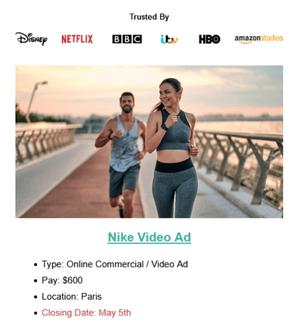 Nike Video Ad casting